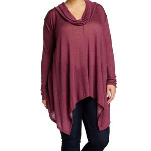 14th & UNION Nectar Plus Cowl Neck Tunic Sweater